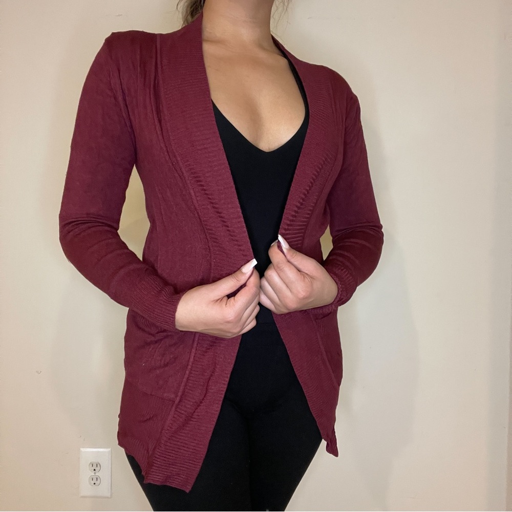 Long-line cardigan